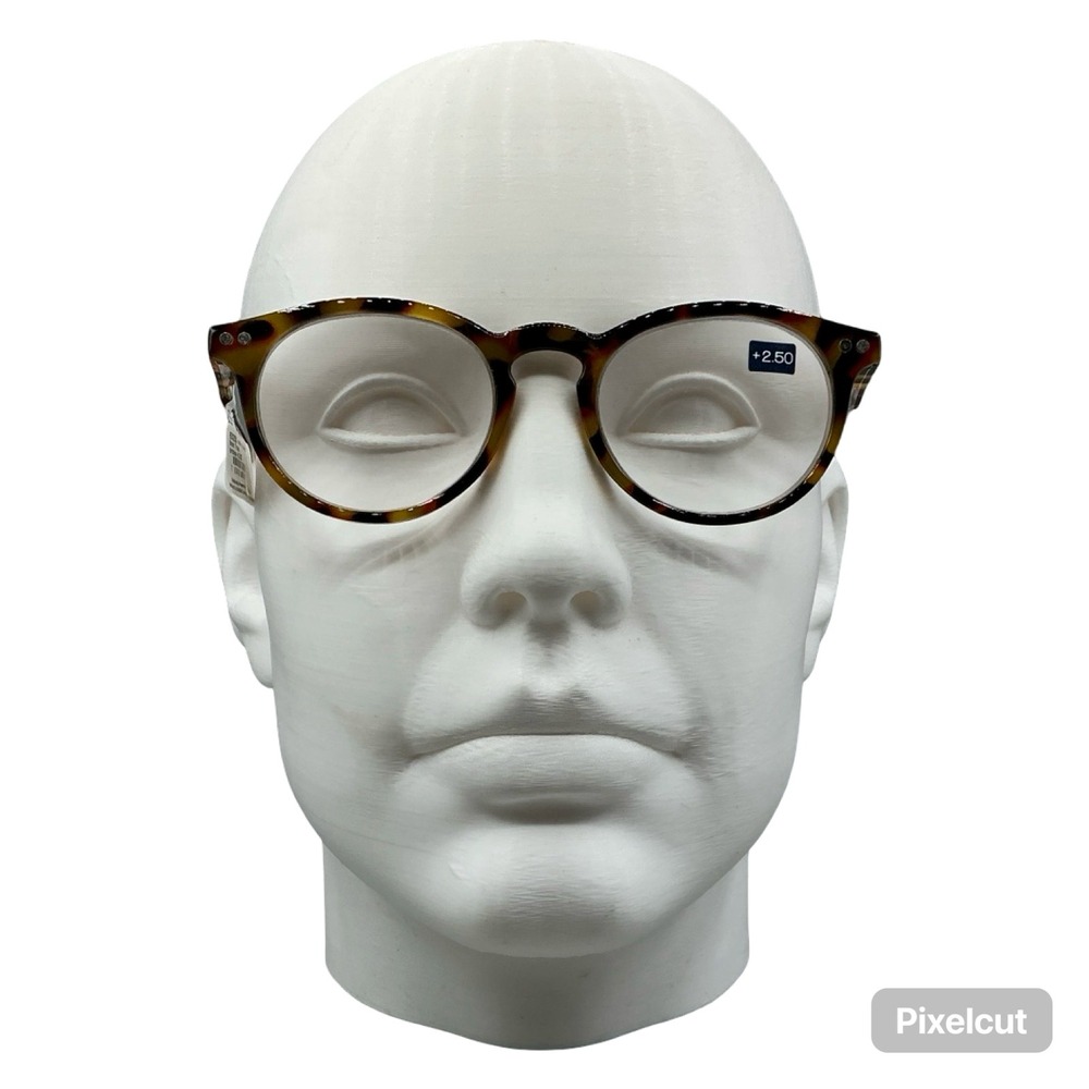 Peepers Brain Trust Tortoise Round Reading Glasses +2.50 Blue Light 650250 NEW